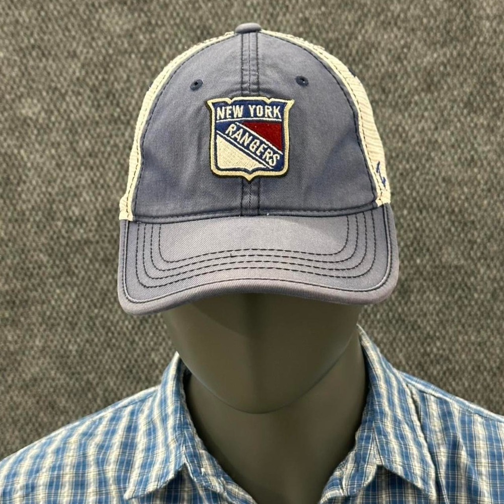 New York Rangers NHL Trucker Hat Snapback Blue White Zephyr Cap